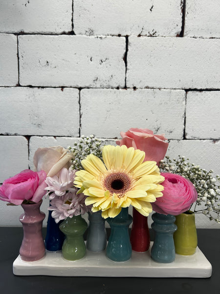 Colourful Bud vase Arrangement