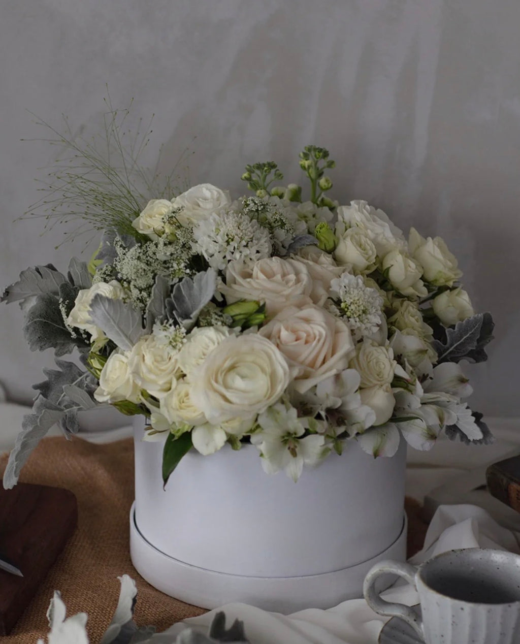 Large Neutral & White Floral Bloom Box - Designer Choice