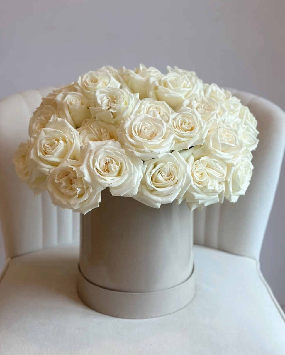 White Rose Bloom Box