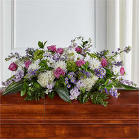 Casket Spray - Pinks, Purples and Whites