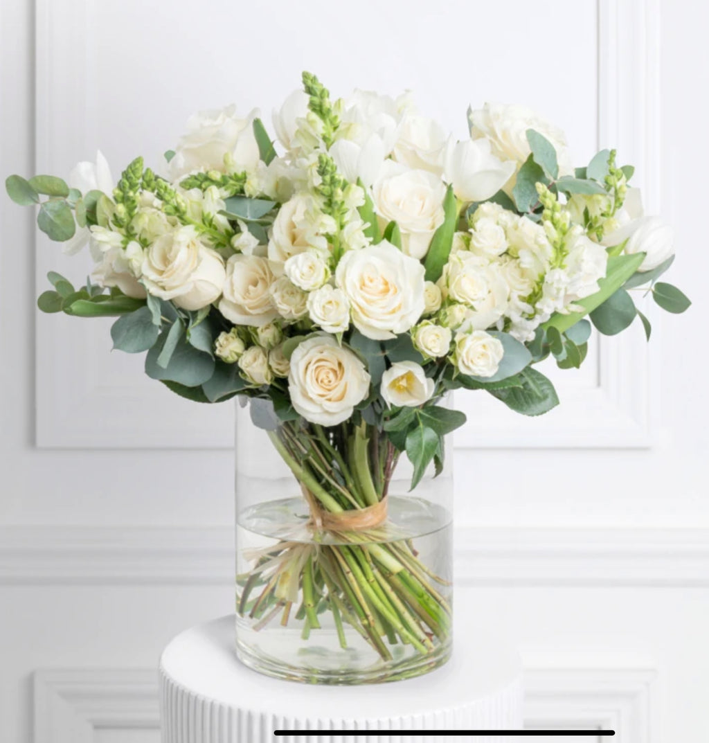 Whites, Greens and Creams - Vase Arrangement