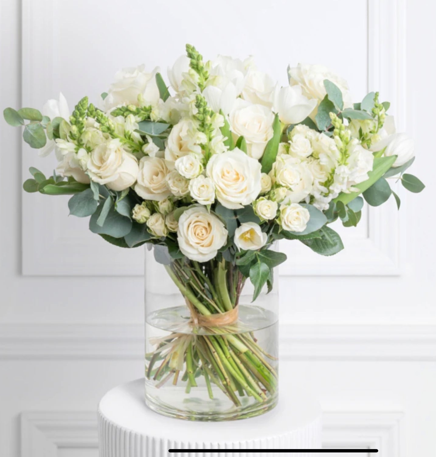 Vase Arrangement - Whites, Greens and Creams