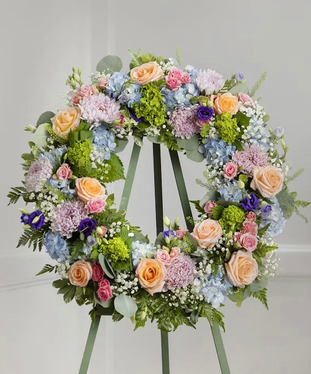 Sympathy Wreath - Colourful