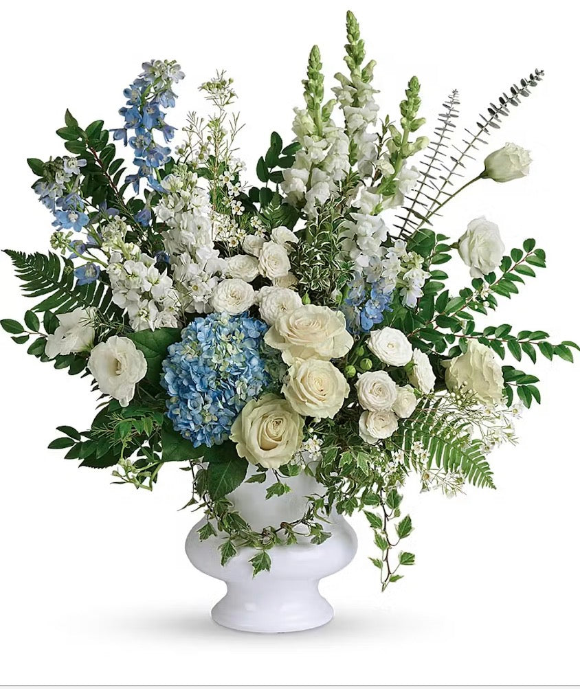 Sympathy Basket - Blues, Whites and Greens