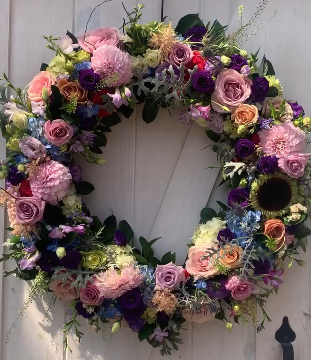 Sympathy Wreath - Colourful