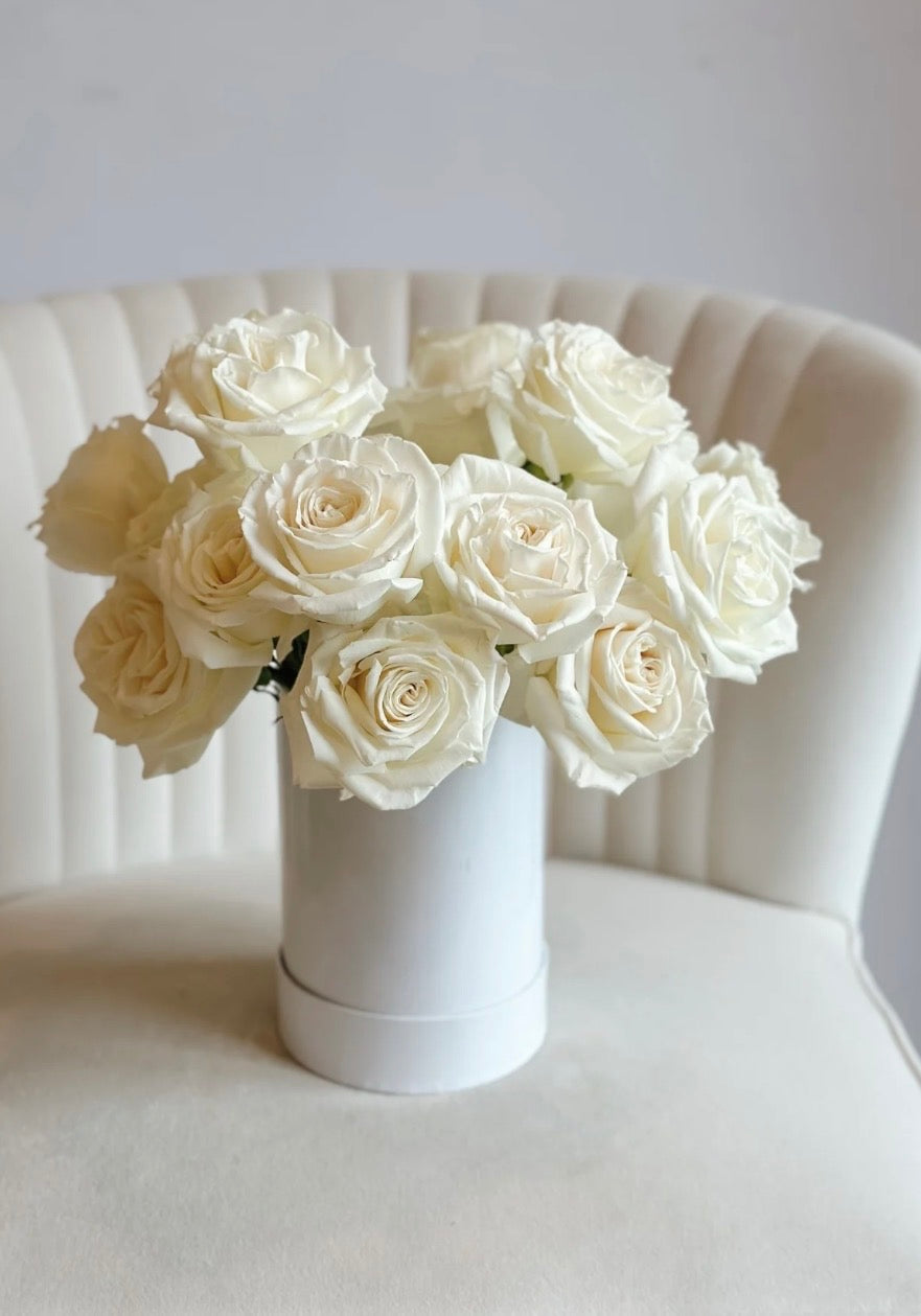 White Rose Bloom Box