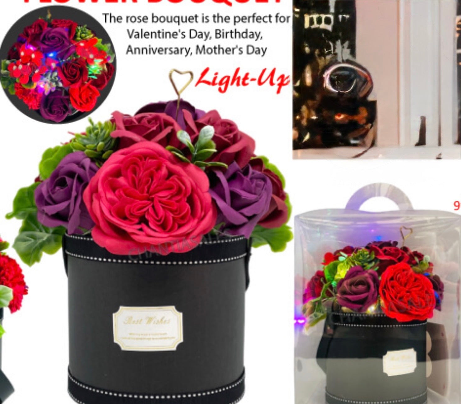 Faux Floral Bloom Box