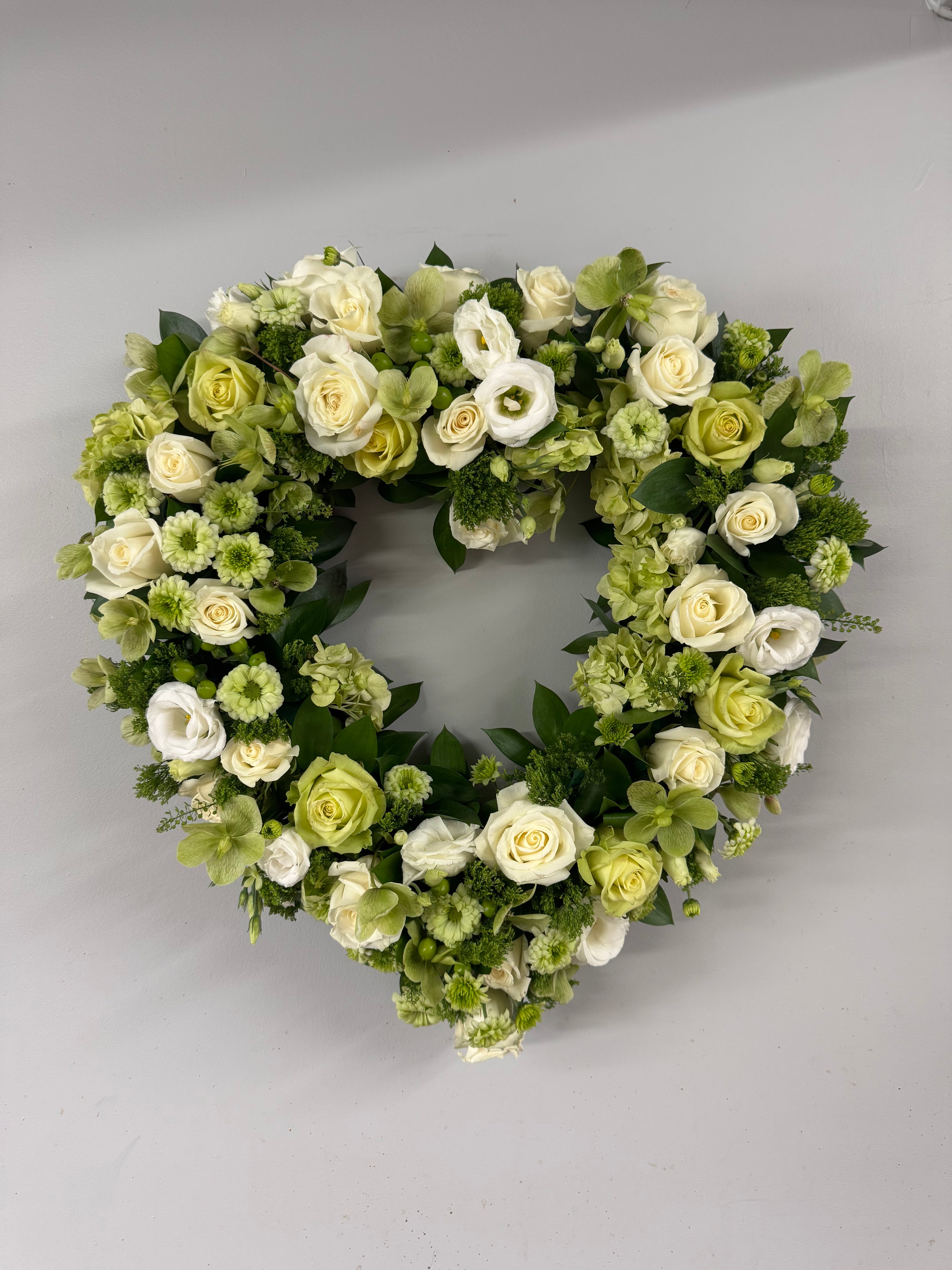 Heart - White and Green