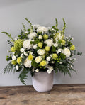 Sympathy Basket - White and Green