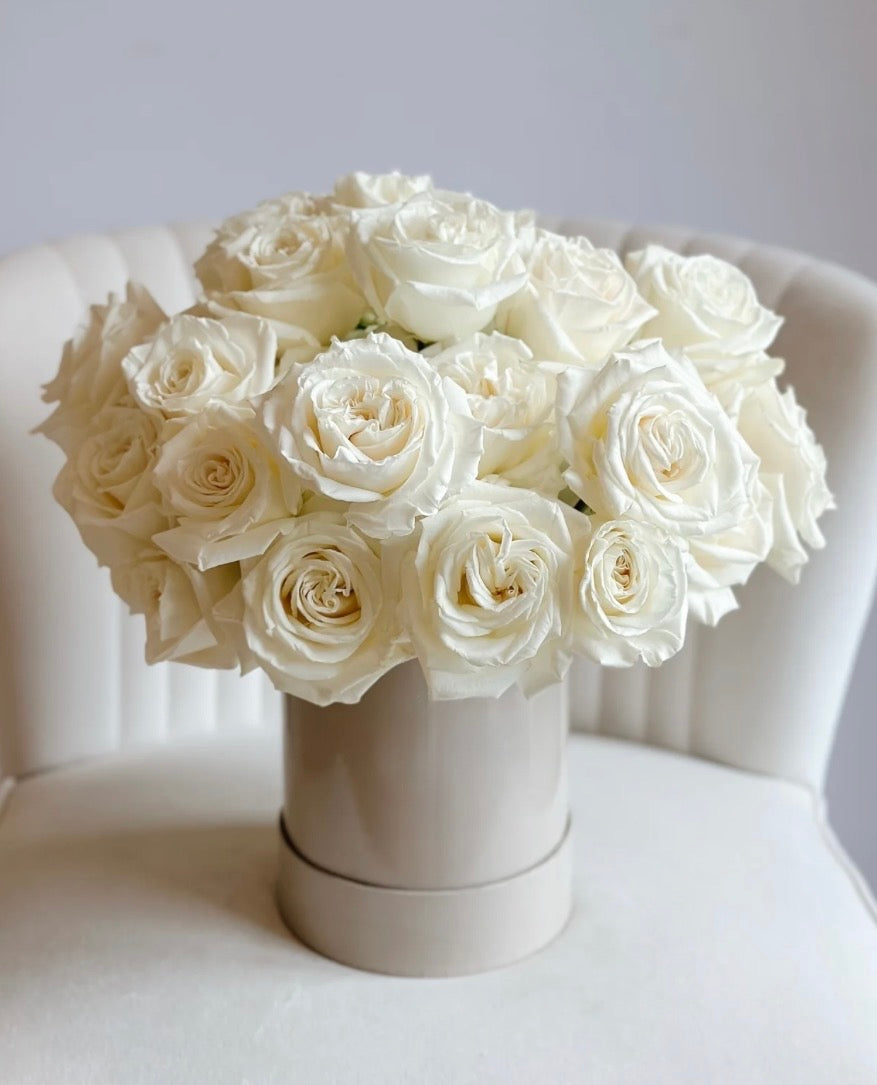 White Rose Bloom Box