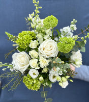 Whites and Greens Hand-Tied Bouquet