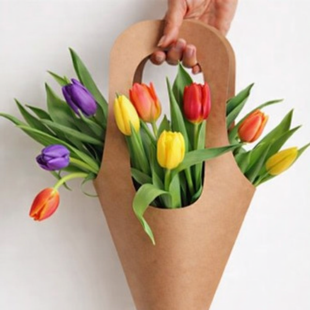 Mixed Coloured Tulips to go