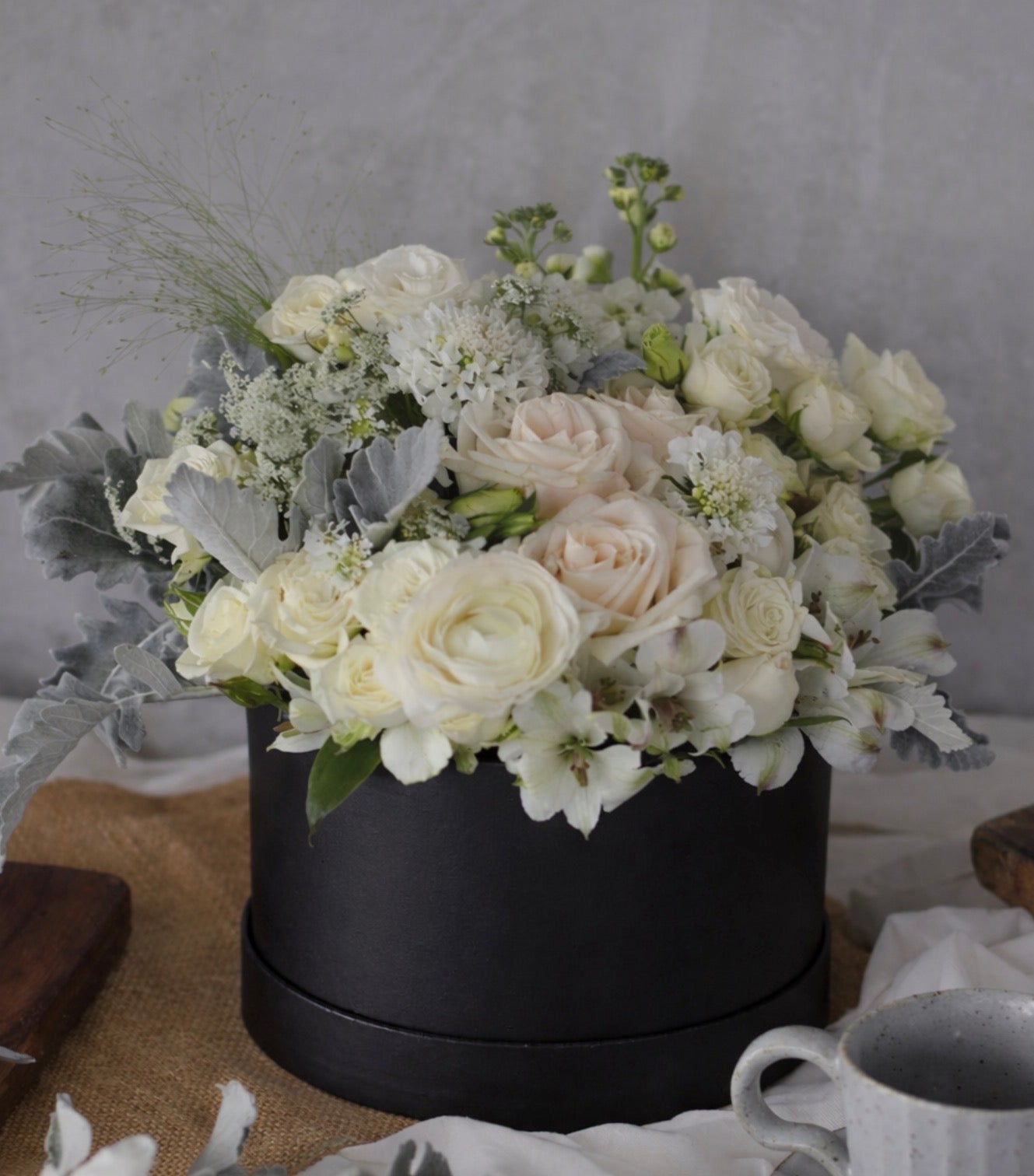 Large Neutral & White Floral Bloom Box - Designer Choice